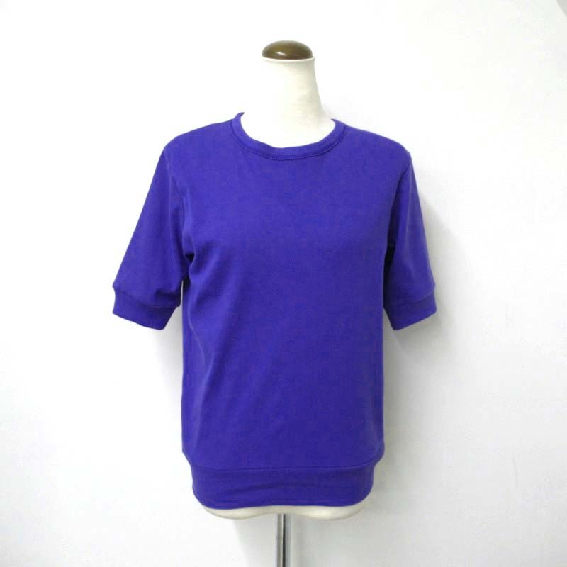 NOUVELLES DU PARADIS  トロワフライス５分袖クルーネックプルオーバー /BL75 【日本製】